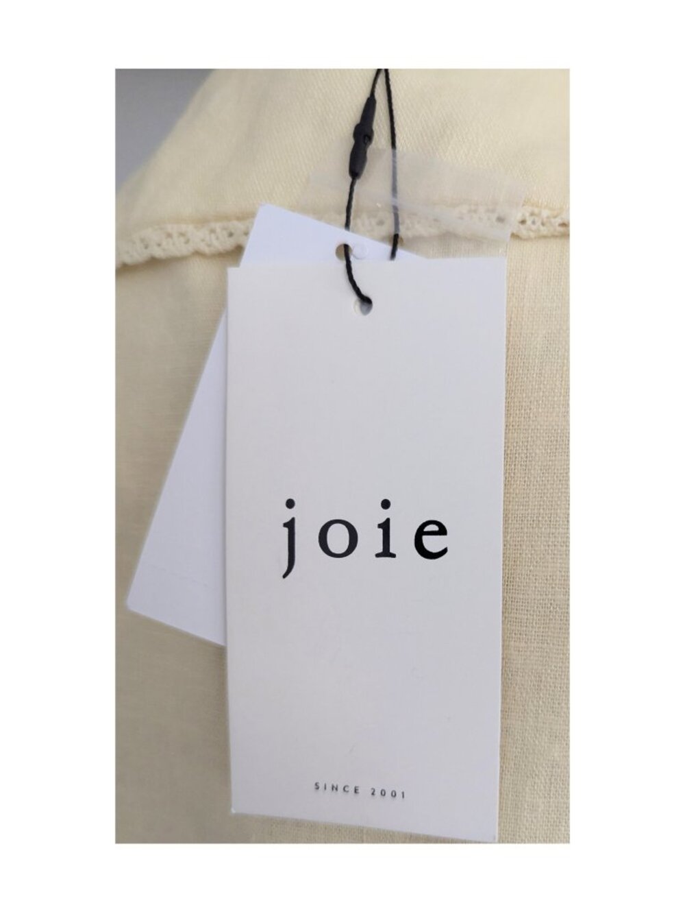 Joie Yellow Linen Blend Vest Top Lace Trim Pointed Collar S NWT - Picture 7 of 11
